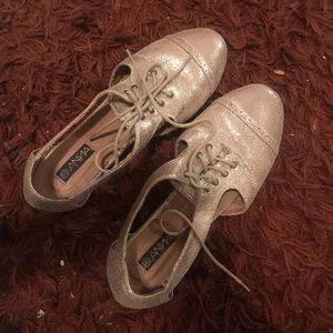 Gold Sparkle Flats